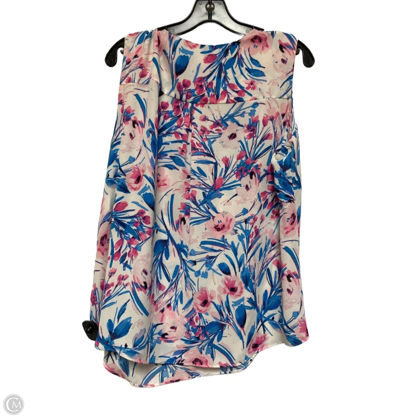 Top Sleeveless By Kasper In Floral Print, Size: 1x