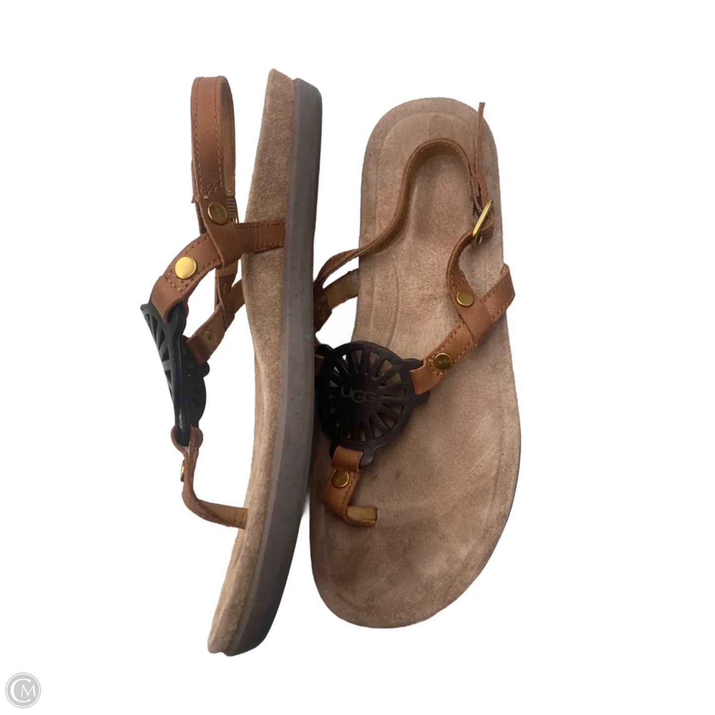 Sandals Designer By Ugg In Brown, Size: 7.5