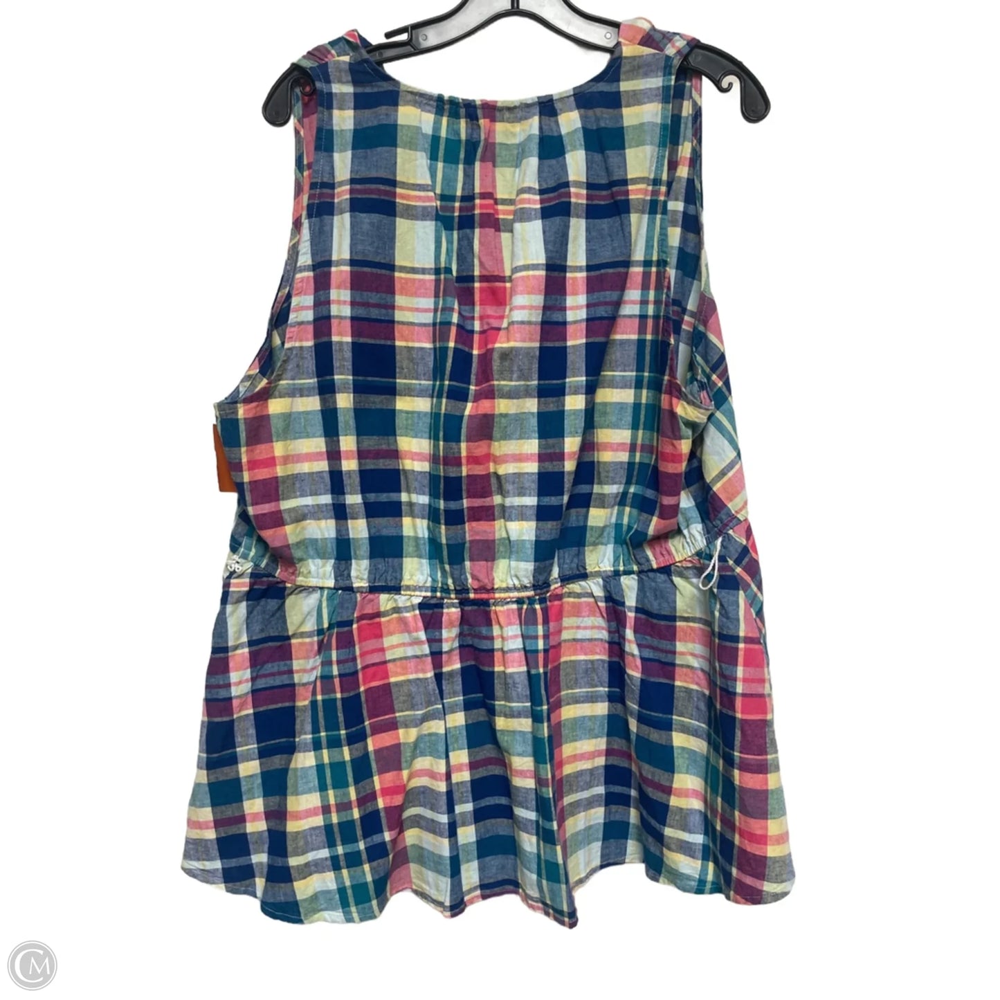 Top Sleeveless By Lane Bryant In Plaid Pattern, Size: 2x