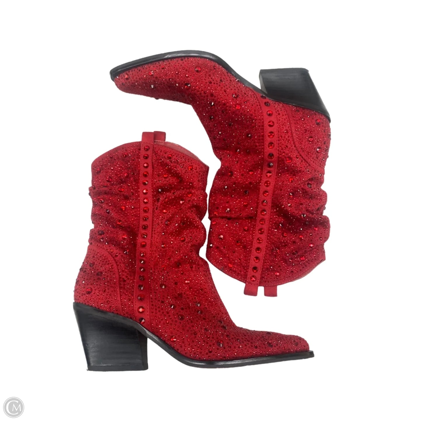 Boots Ankle Heels By Jessica Simpson In Red, Size: 7.5