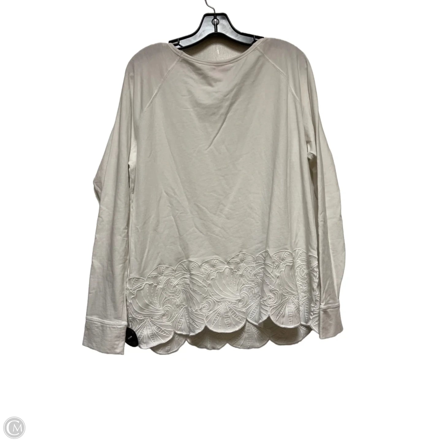 Top Long Sleeve Designer By Lilly Pulitzer In White, Size: L