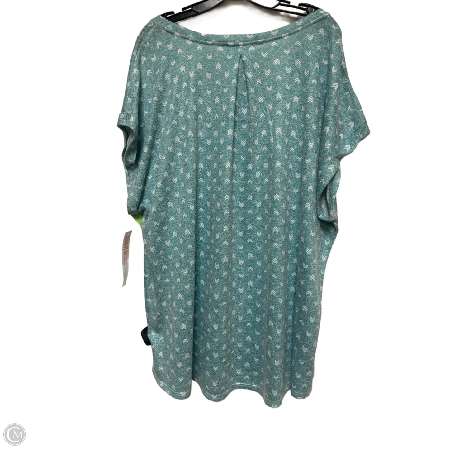 Top Short Sleeve By Clothes Mentor In Teal, Size: 2x
