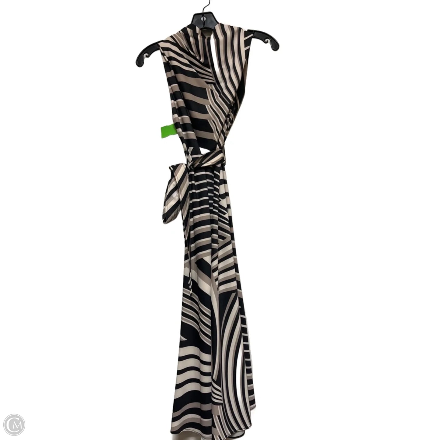 Dress Casual Maxi By Calvin Klein In Black & Tan, Size: S