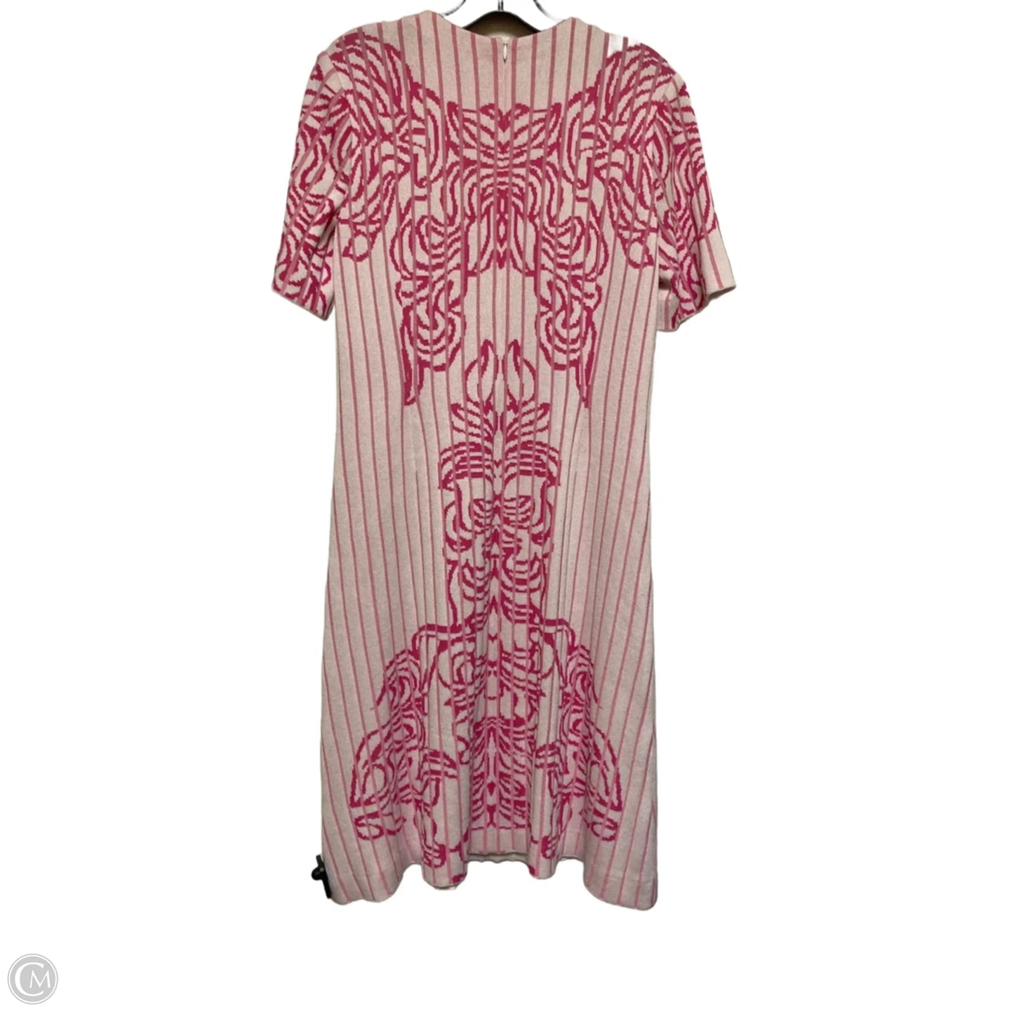 Dress Casual Midi By Ming Wang In Pink & White, Size: S
