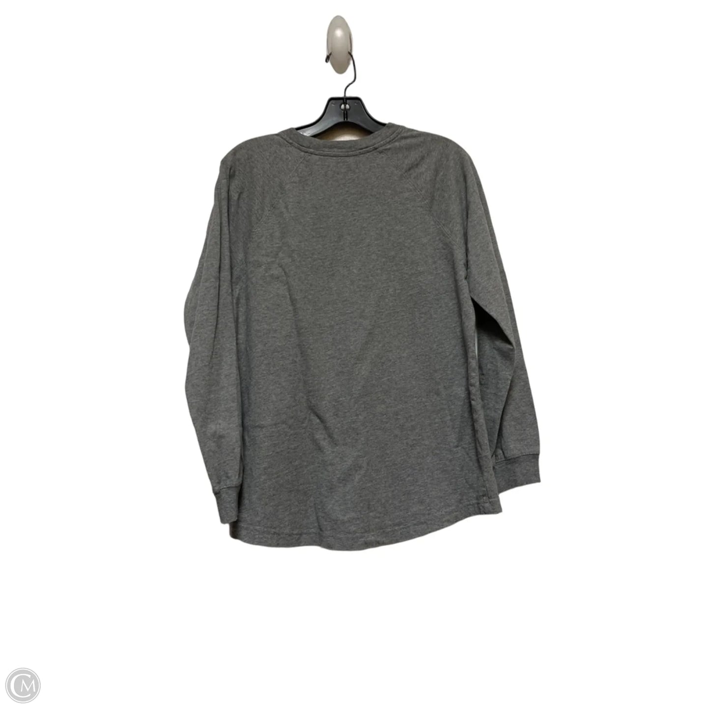 Top Long Sleeve Basic By Disney In Grey, Size: S