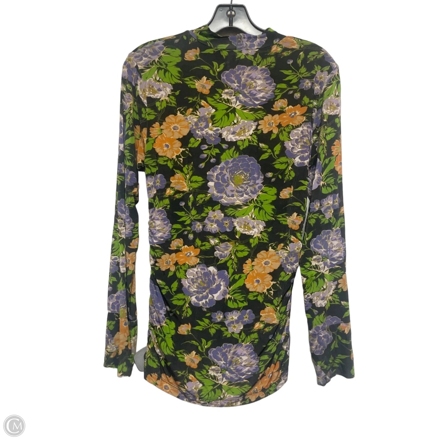 Top Long Sleeve By Farm Rio In Floral Print, Size: M