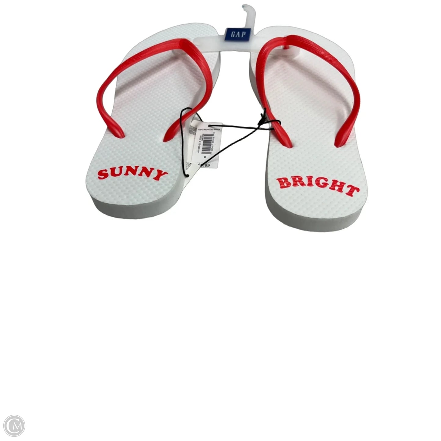 Sandals Flip Flops By Gap In Red & White, Size: 7