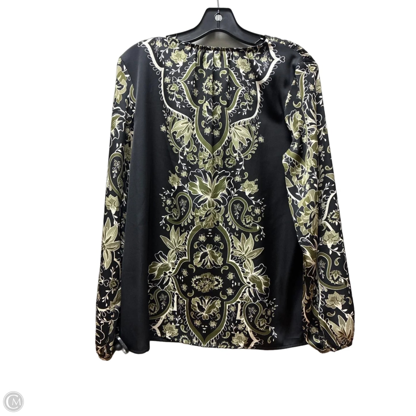 Top Long Sleeve By Jm Collections In Black & Green, Size: S