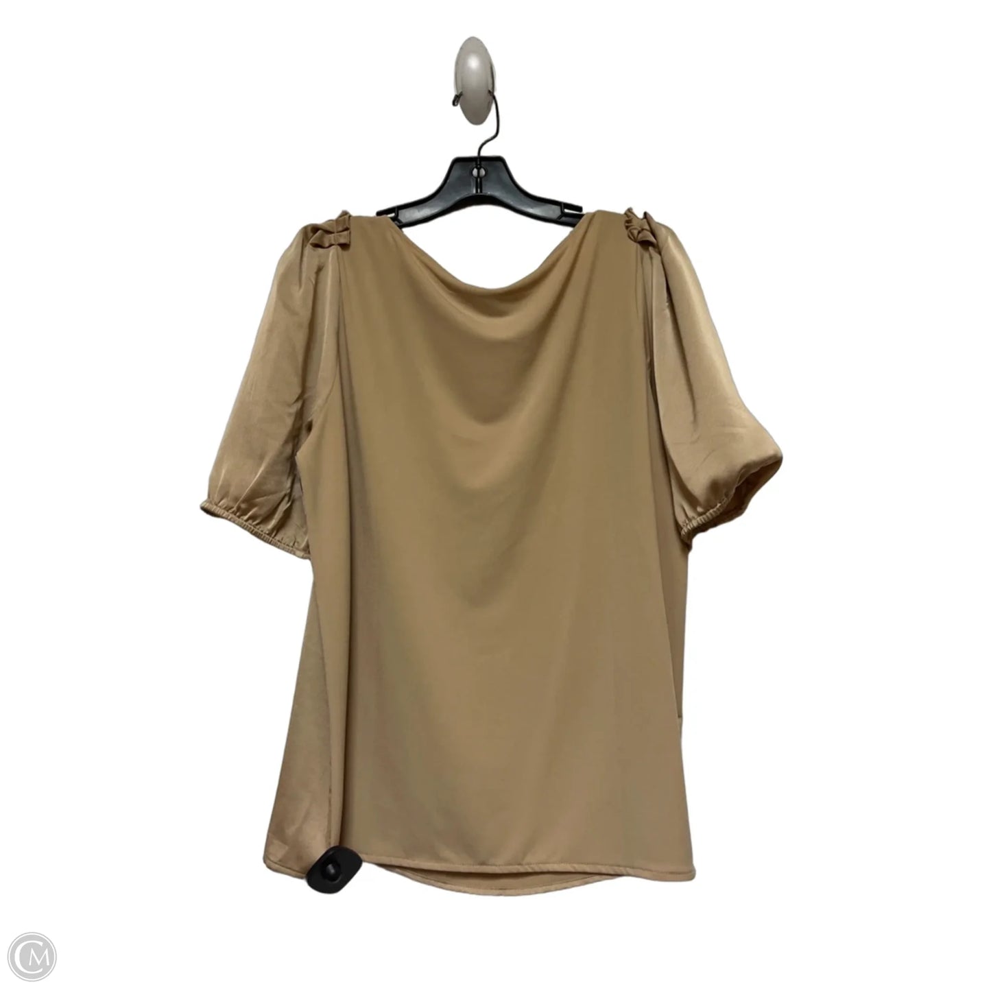 Top Short Sleeve By Ann Taylor In Gold, Size: M
