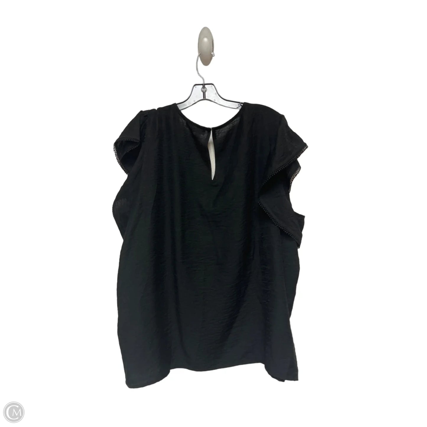 Top Short Sleeve By Philosophy In Black, Size: 2x