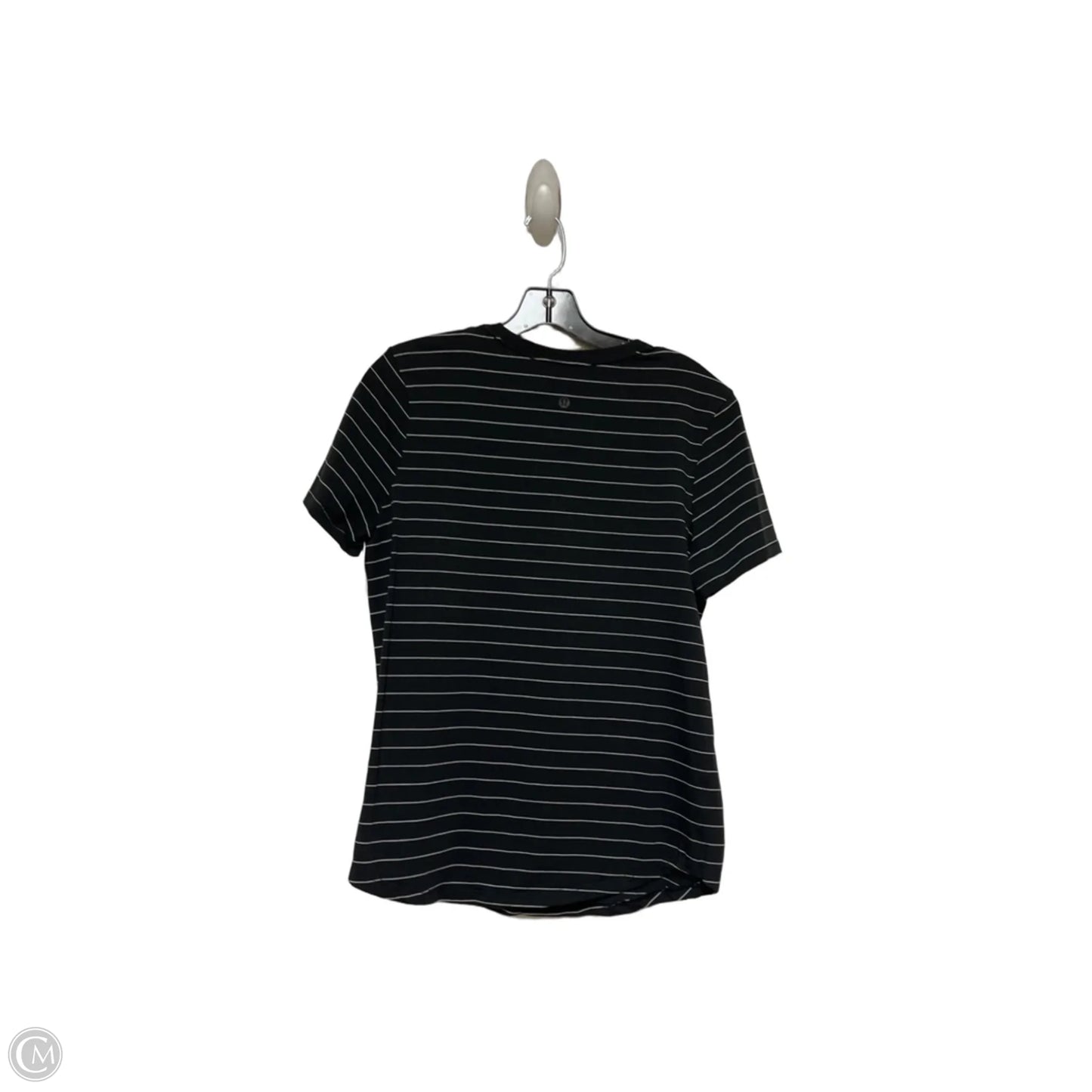 Athletic Top Short Sleeve By Lululemon In Striped Pattern, Size: 8