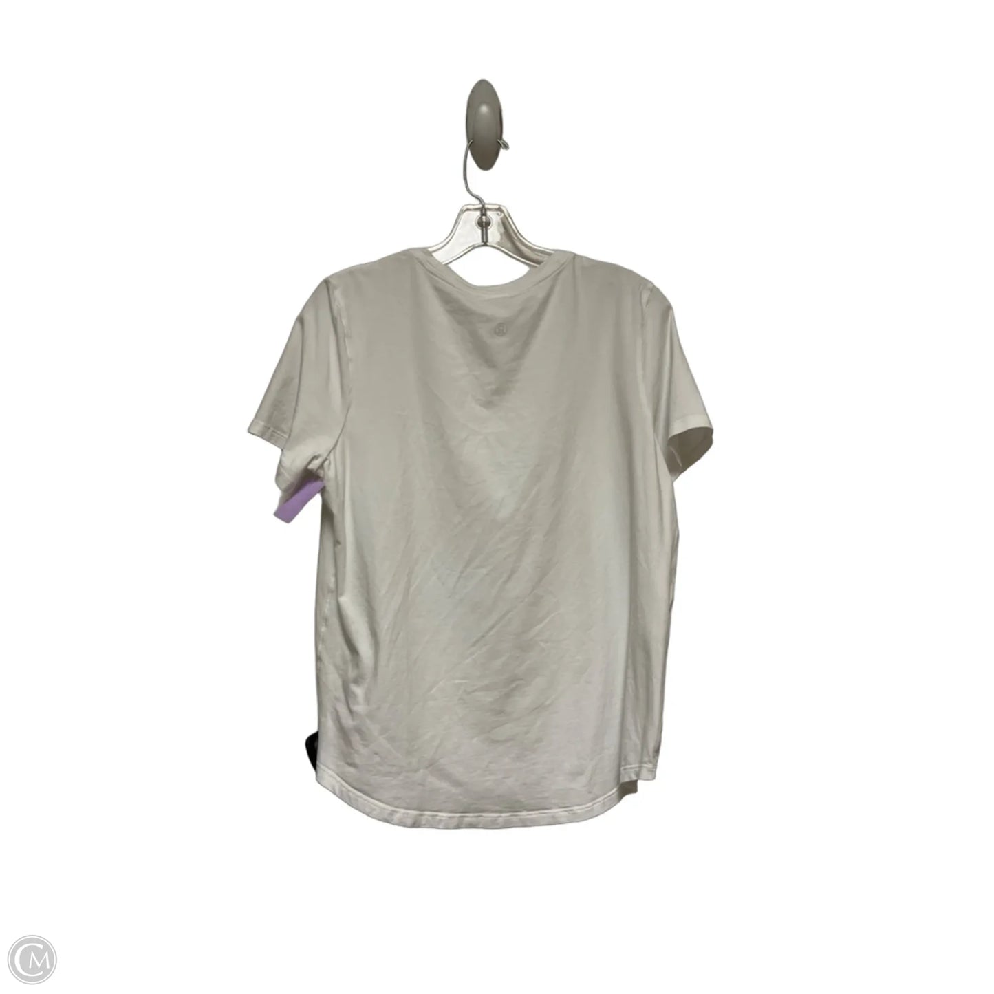 Athletic Top Short Sleeve By Lululemon In White, Size: 8