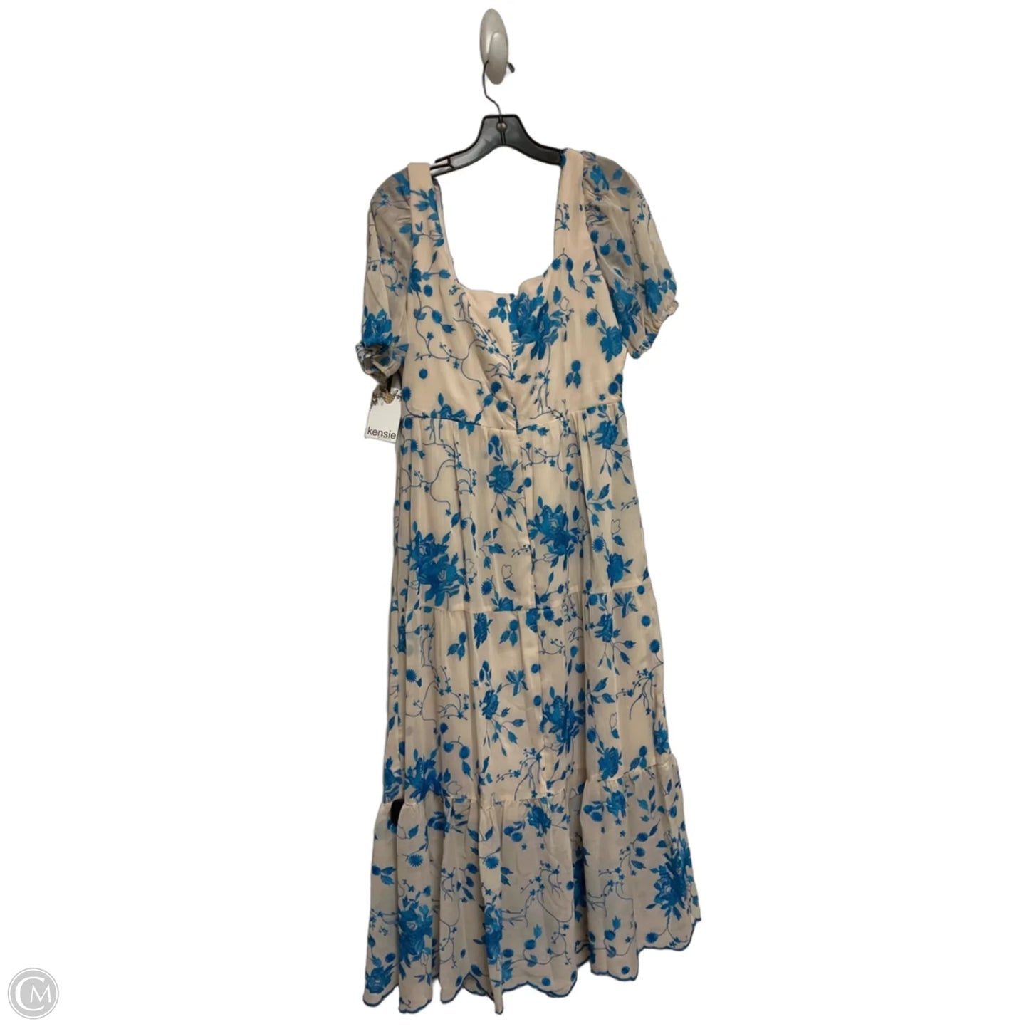 Dress Casual Maxi By Kensie In Blue & Tan, Size: L