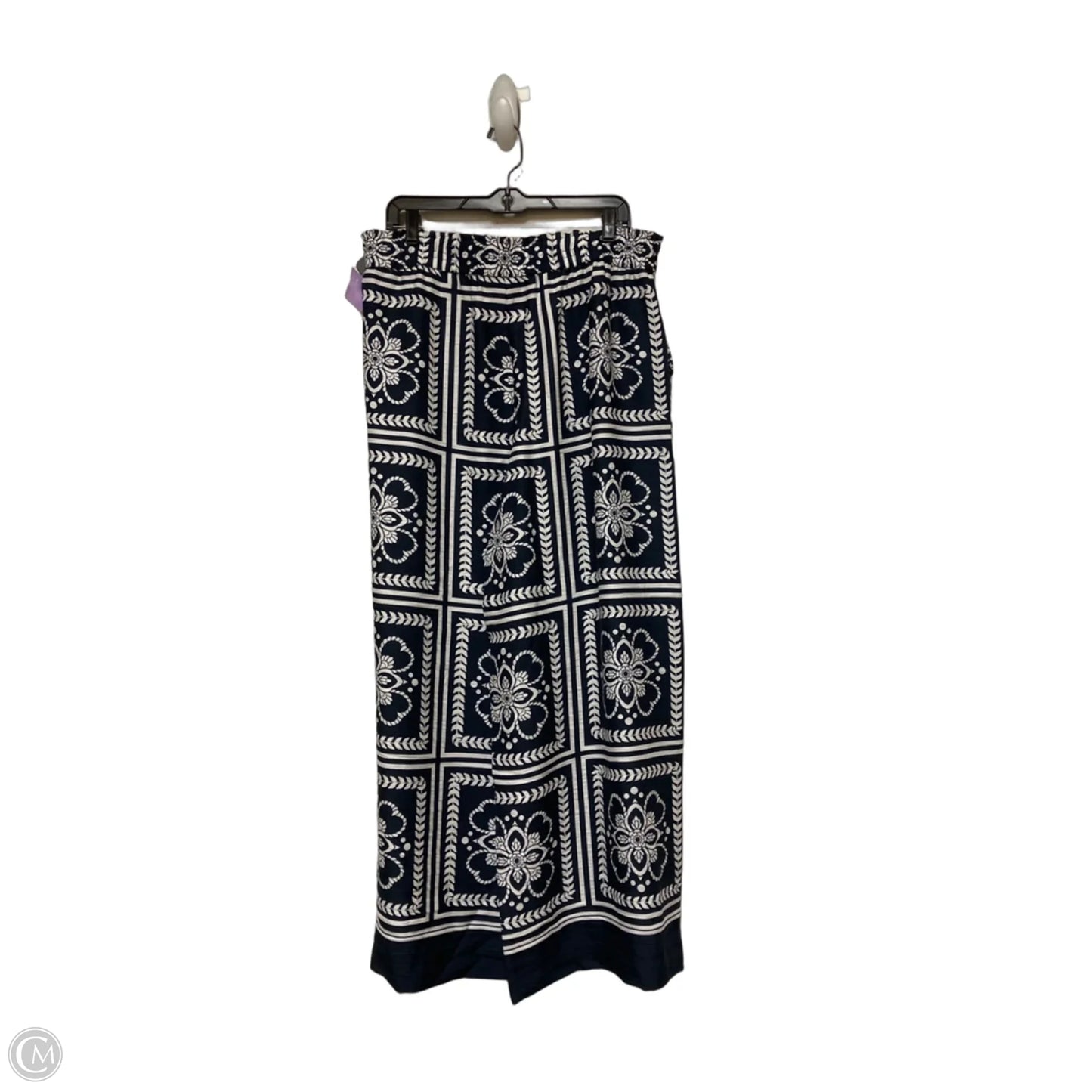 Pants Wide Leg By Nine West In Blue & White, Size: 12