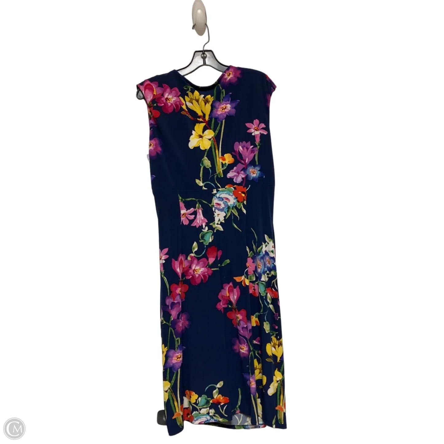 Dress Casual Midi By Lauren By Ralph Lauren In Floral Print, Size: L