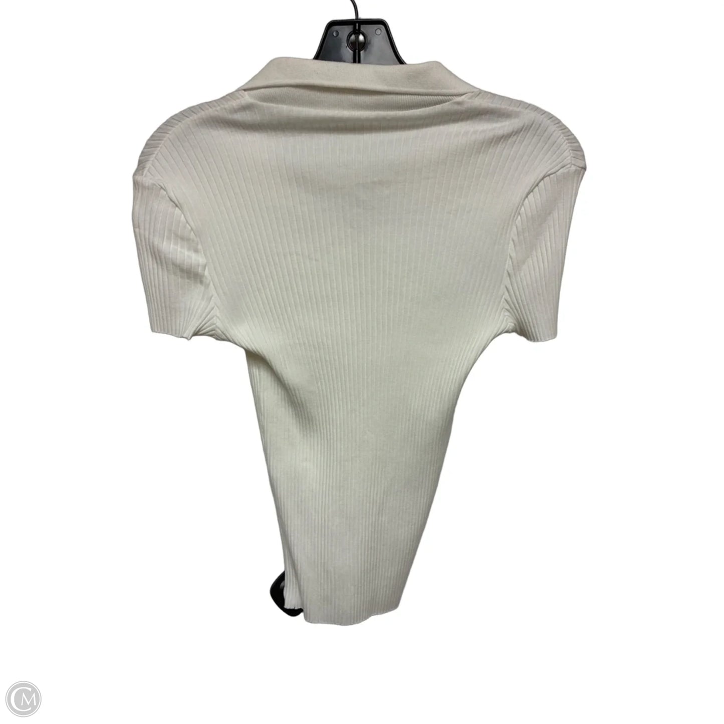 Top Short Sleeve By Zara In White, Size: M