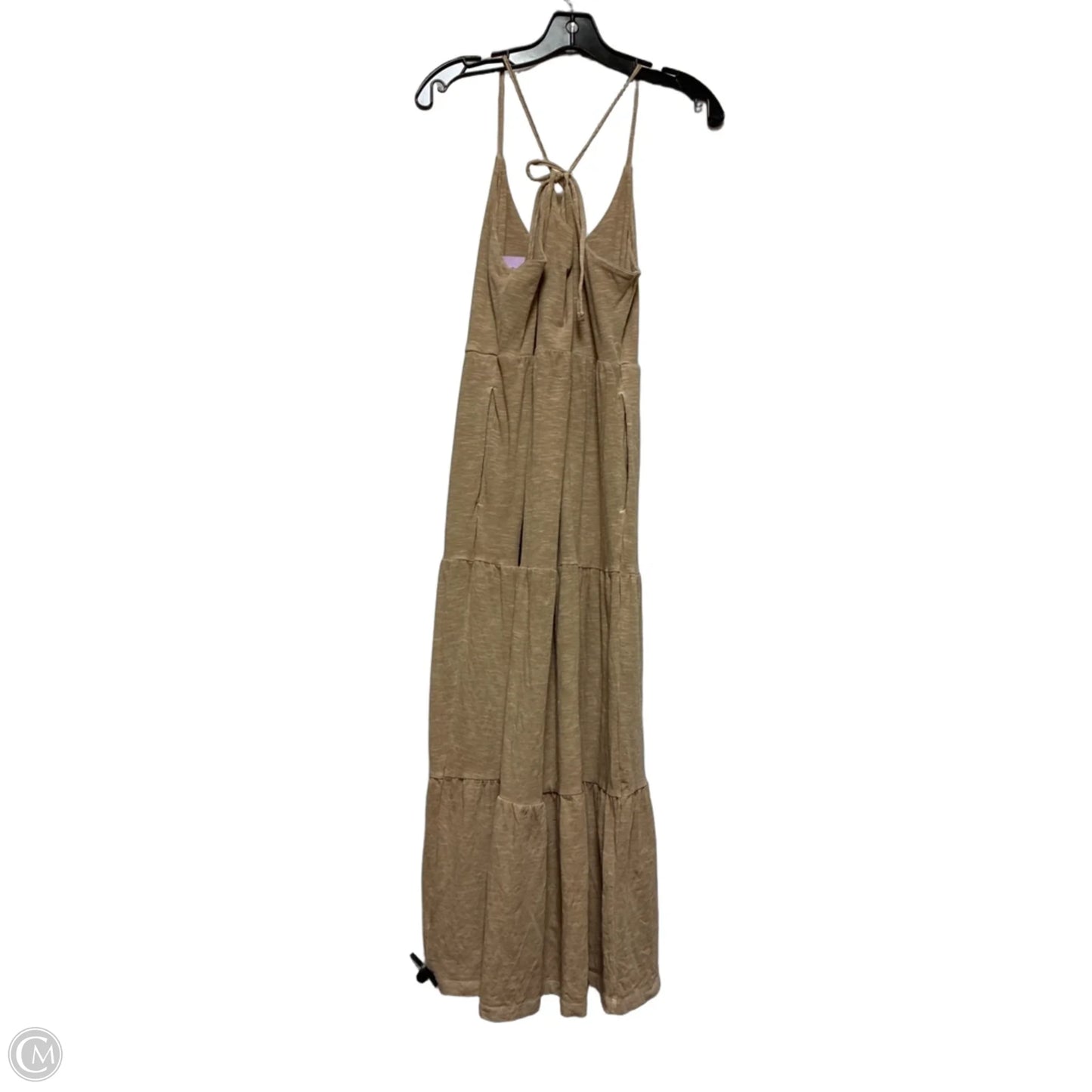 Dress Casual Midi By Old Navy In Tan, Size: S