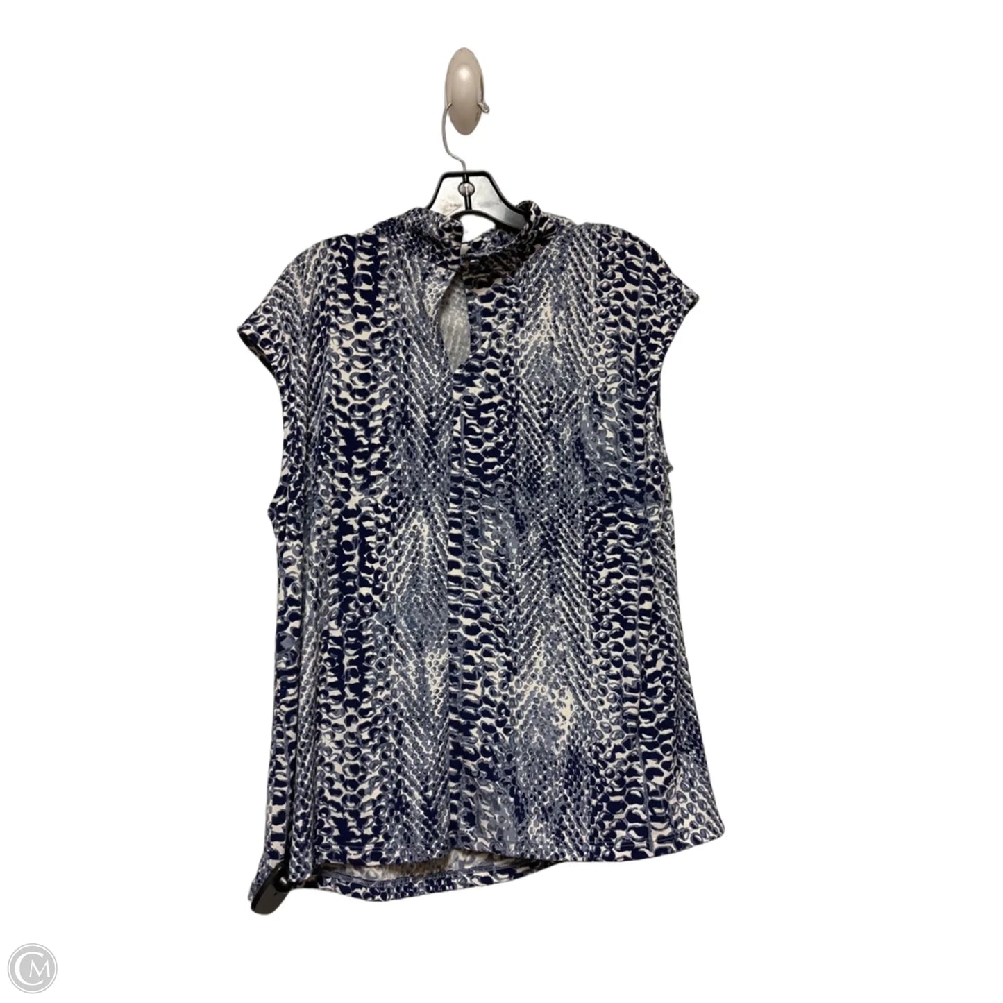 Top Short Sleeve By Tahari In Blue, Size: Xl
