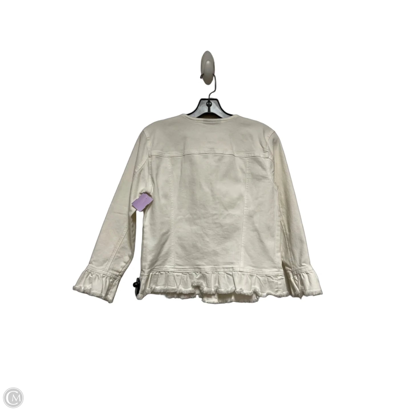 Jacket Denim By Charter Club In White Denim, Size: Xs