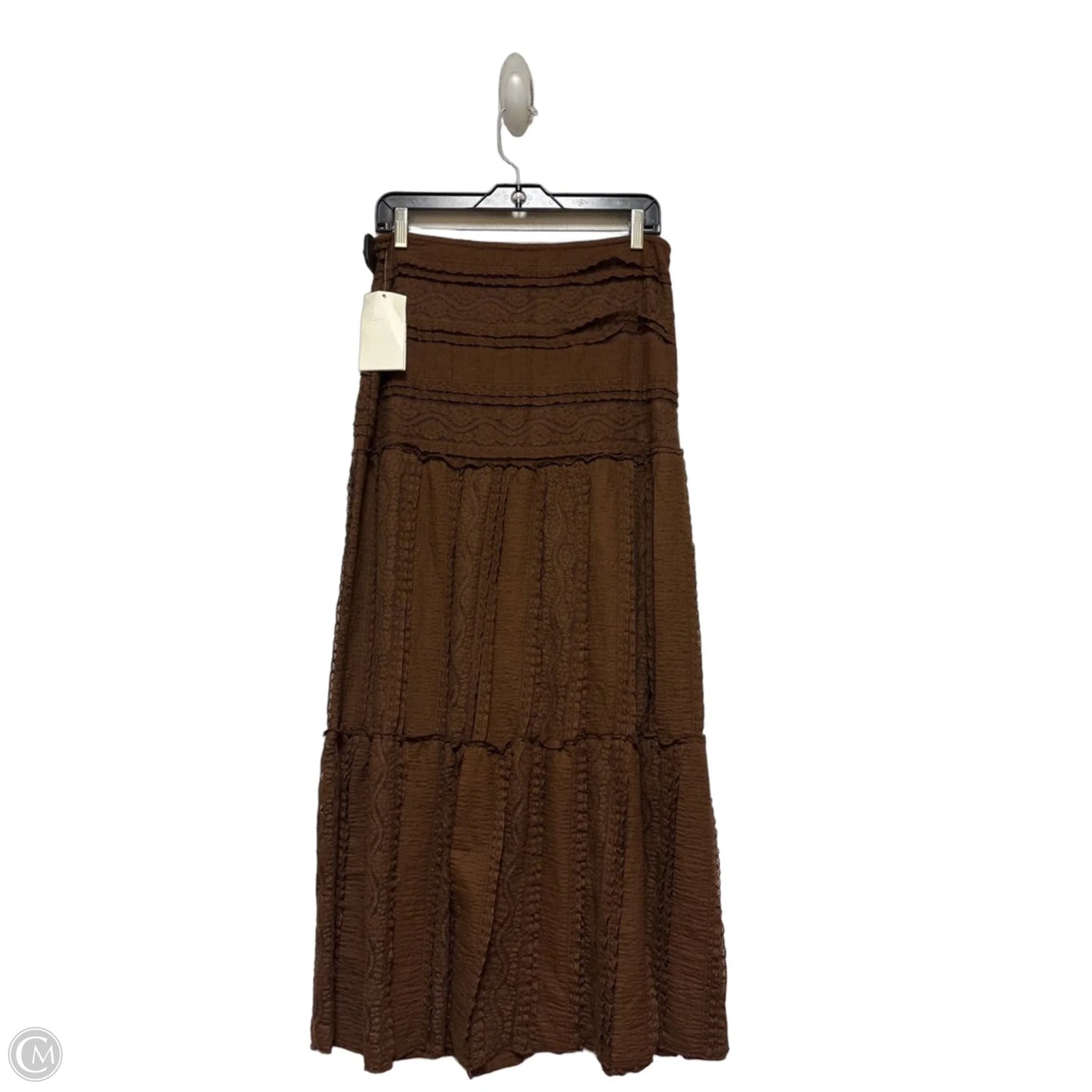 Skirt Maxi By Peach In Brown, Size: 8