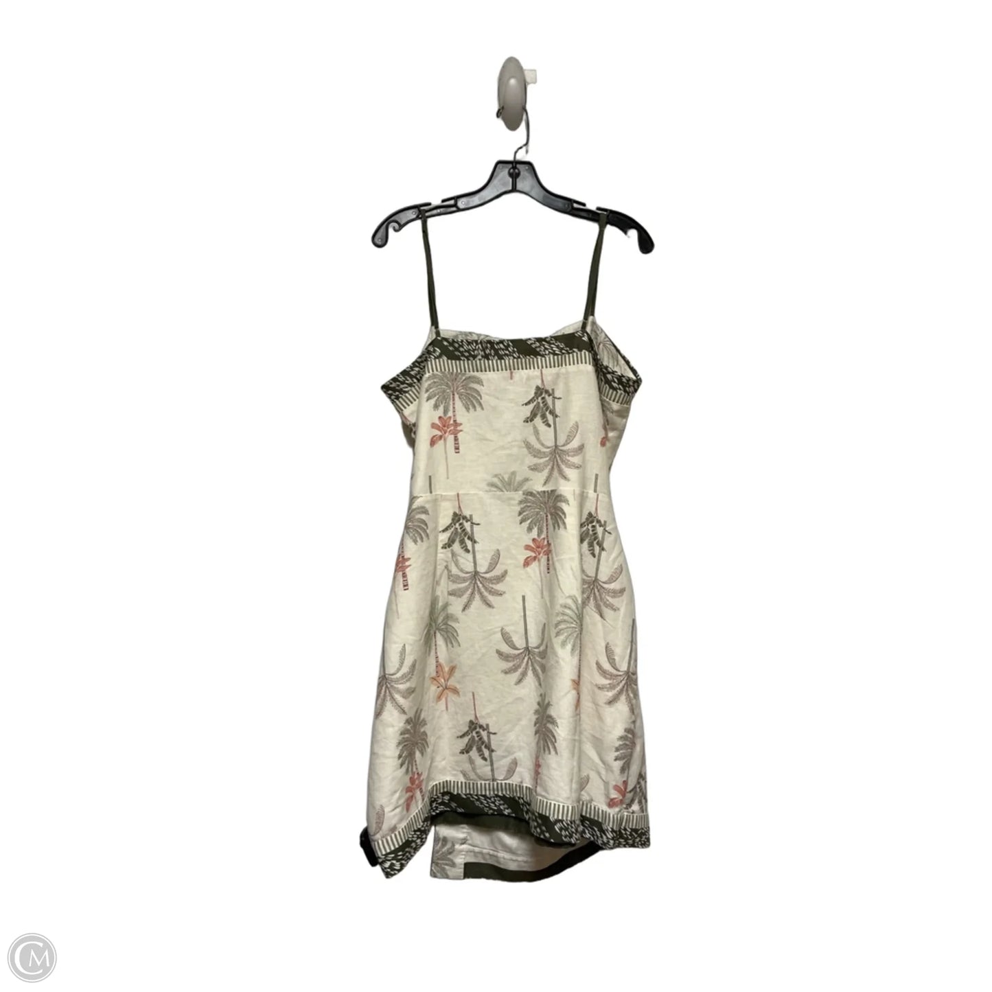 Dress Casual Short By Loft In Cream & Green, Size: Xl