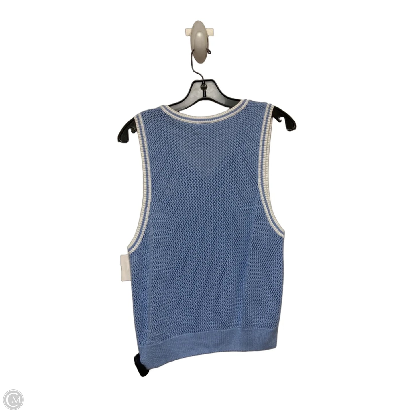 Top Sleeveless By Pink In Blue & White, Size: M