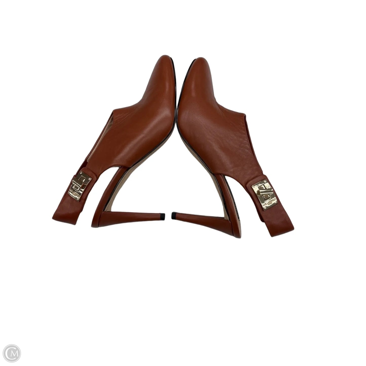 Shoes Designer By Karl Lagerfeld In Brown, Size: 8