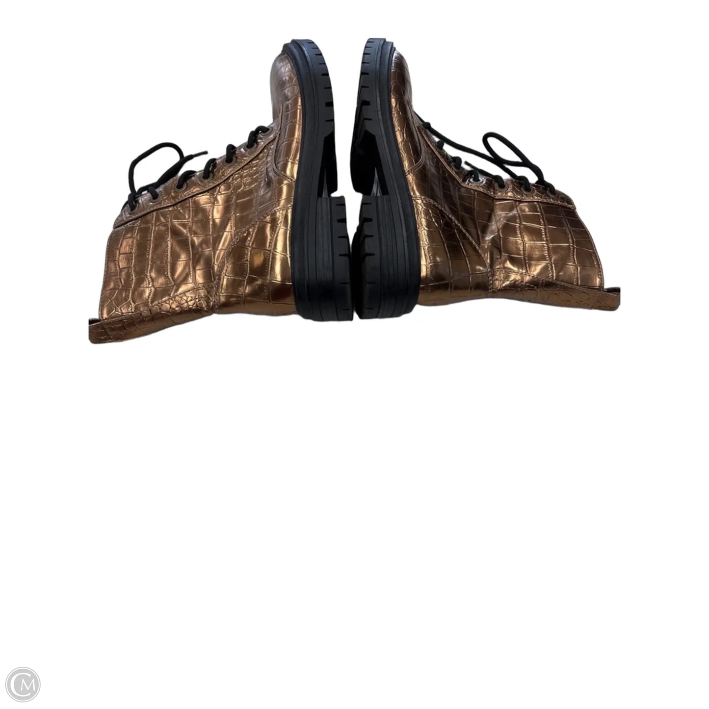 Boots Ankle Flats By Nine West In Bronze, Size: 8.5