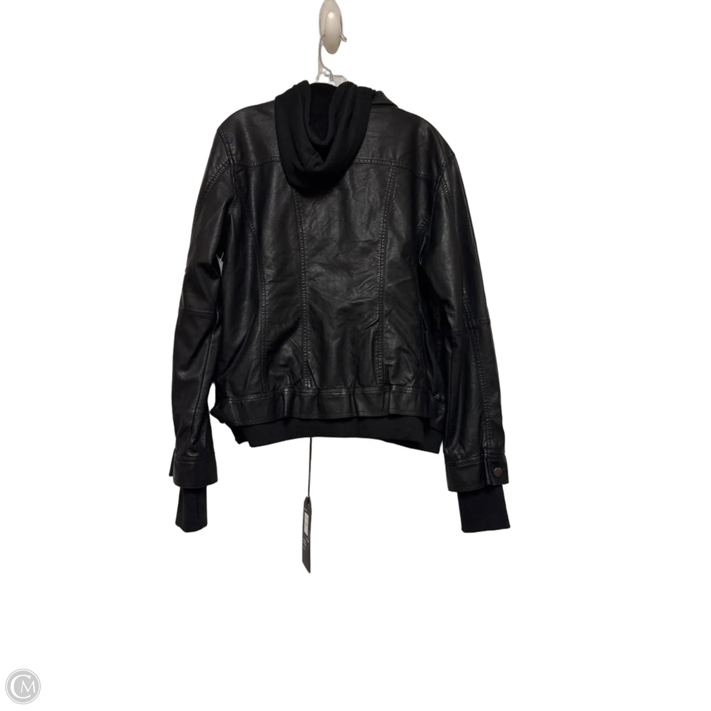 Jacket Moto By Clothes Mentor In Black, Size: Xl
