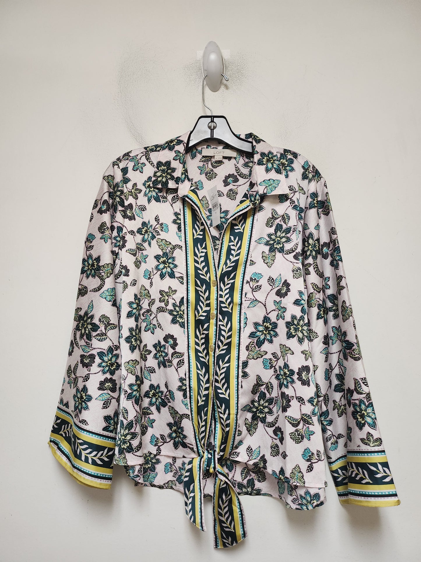 Top Long Sleeve By Loft In Floral Print, Size: M