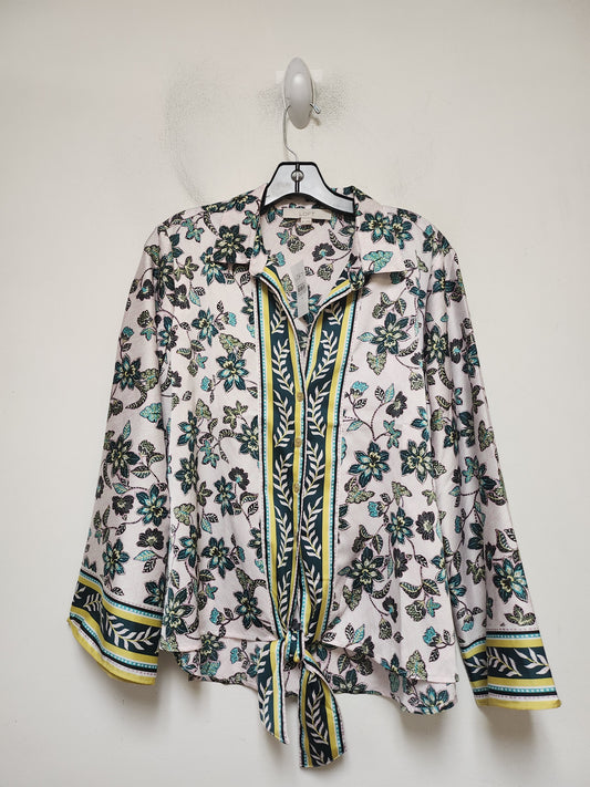 Top Long Sleeve By Loft In Floral Print, Size: M