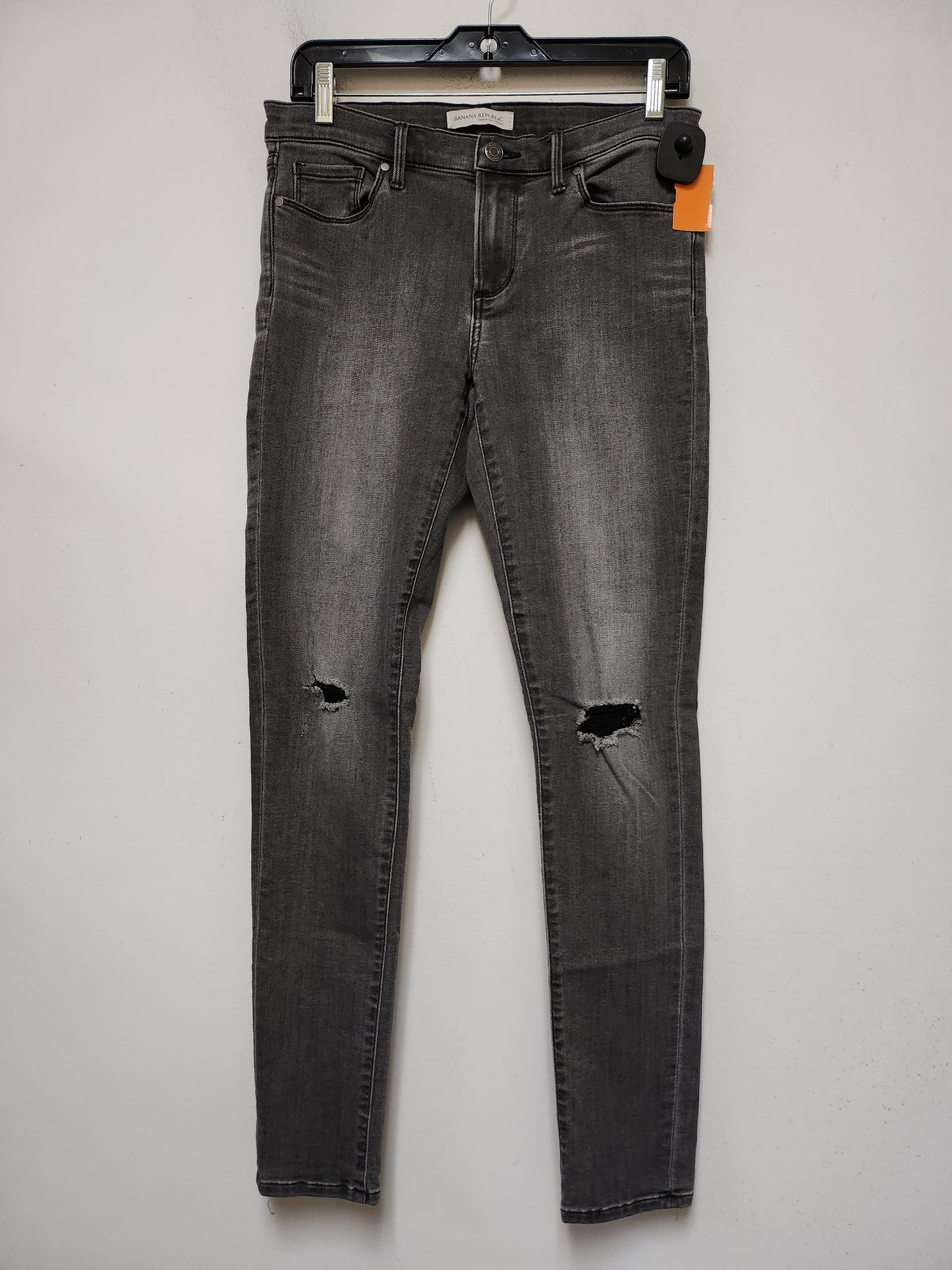 Jeans Skinny By Banana Republic In Black Denim, Size: 6
