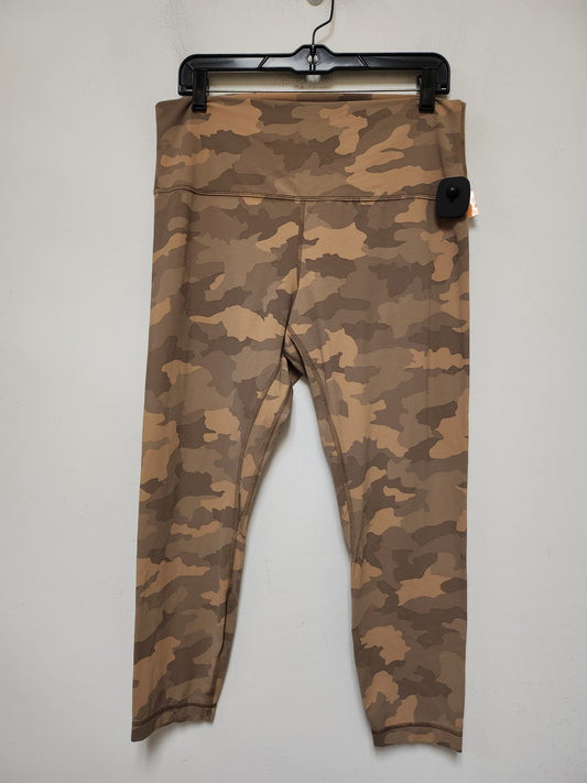 Athletic Leggings By Lululemon In Camouflage Print, Size: 14