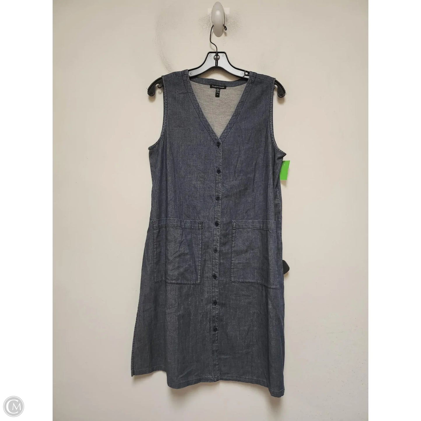 Dress Casual Short By Eileen Fisher In Blue Denim, Size: S