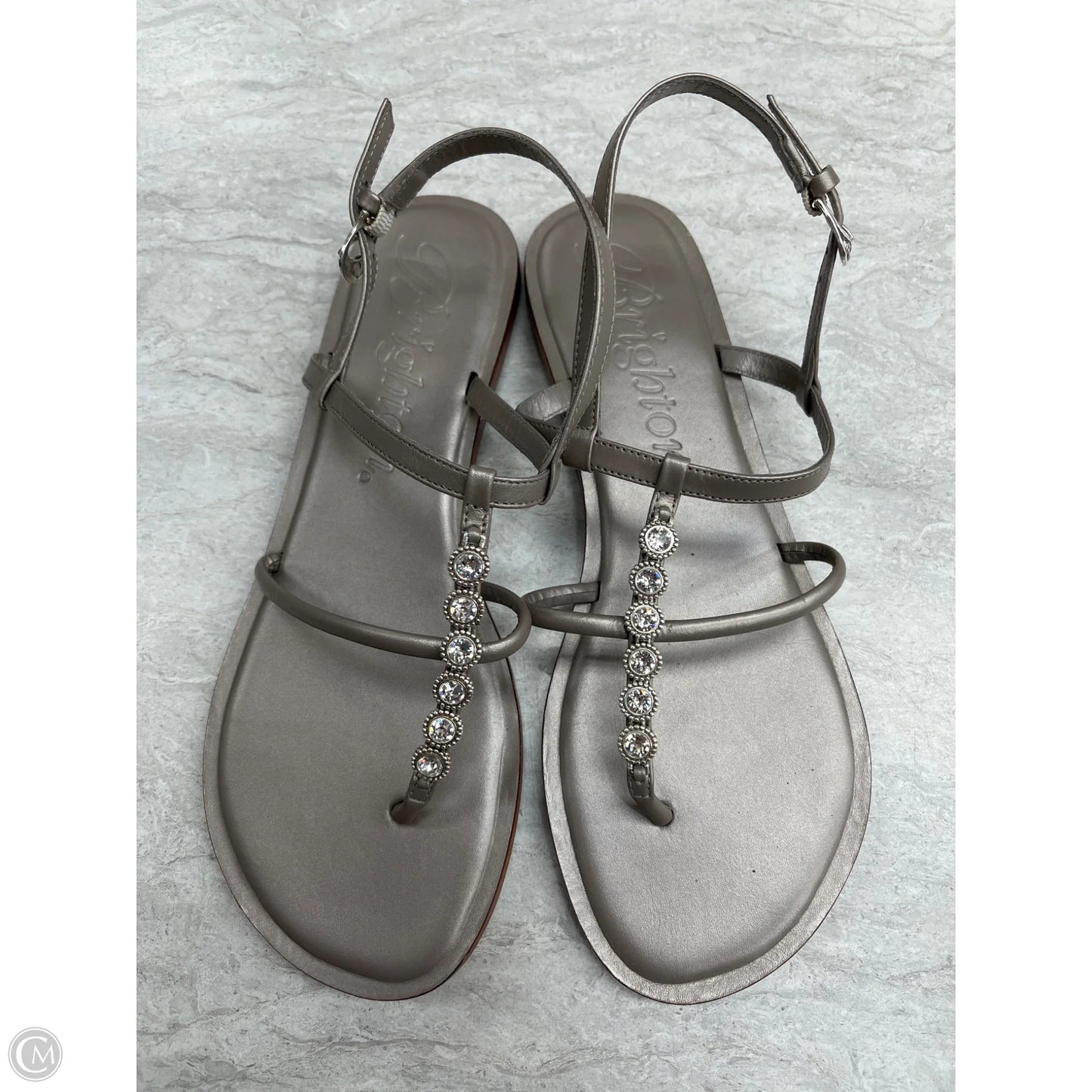Sandals Flats By Brighton In Grey, Size: 9
