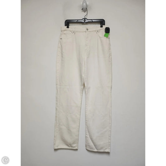 Jeans Straight By Loft In Cream Denim, Size: 10