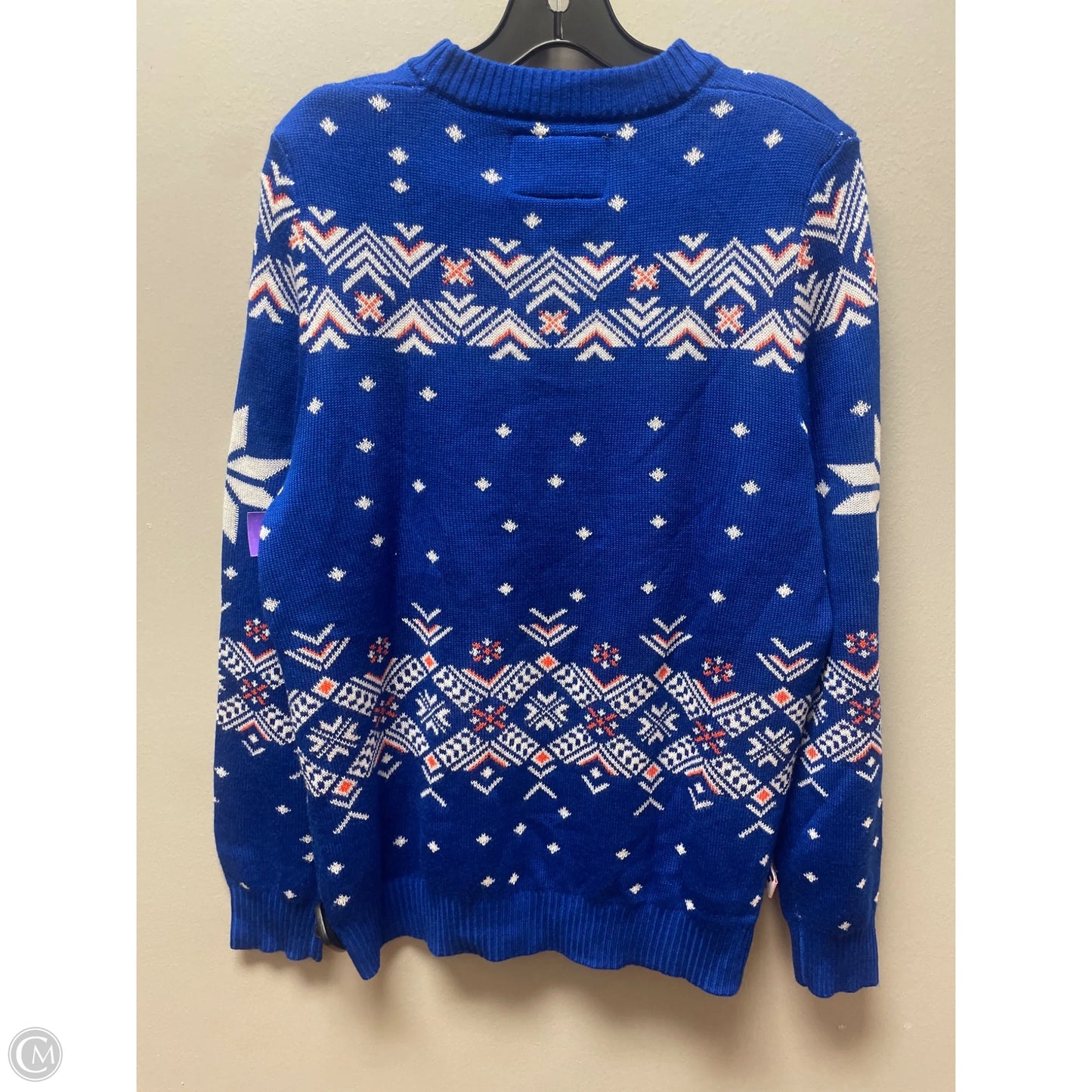 Sweater By Clothes Mentor In Blue & White, Size: M