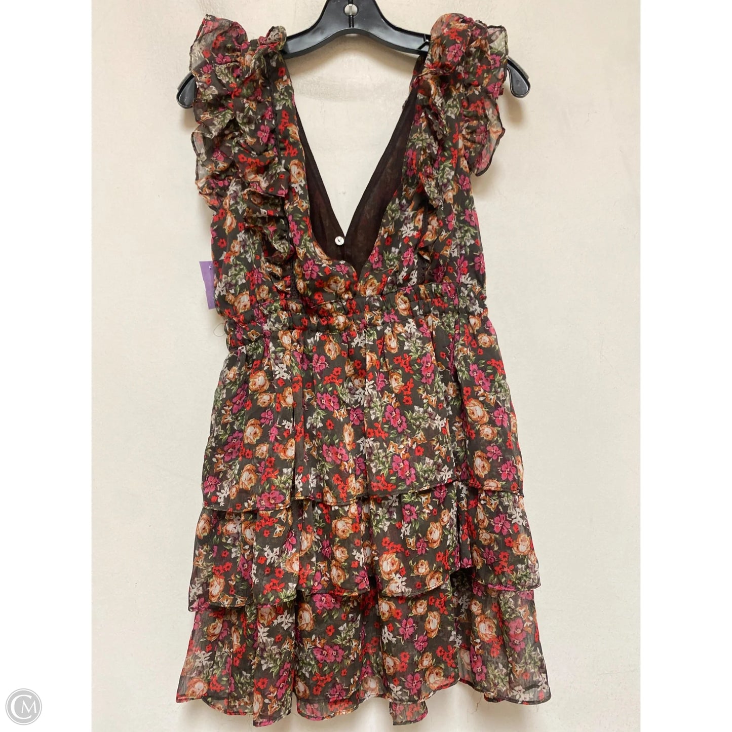 Dress Casual Short By Clothes Mentor In Floral Print, Size: L