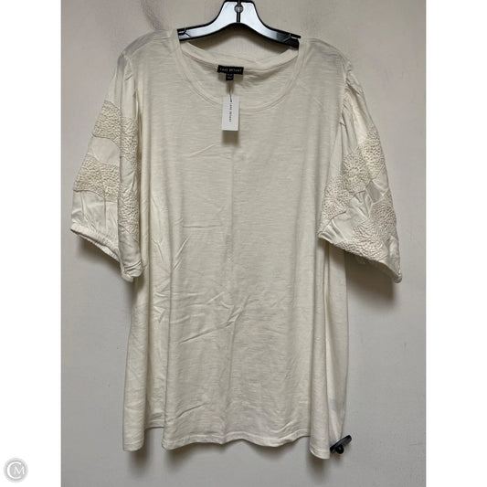 Top Short Sleeve Basic By Lane Bryant In White, Size: 3x