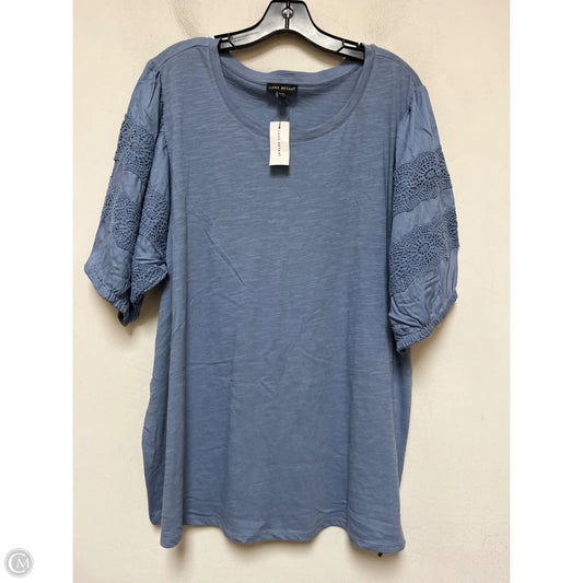 Top Short Sleeve Basic By Lane Bryant In Blue, Size: 3x