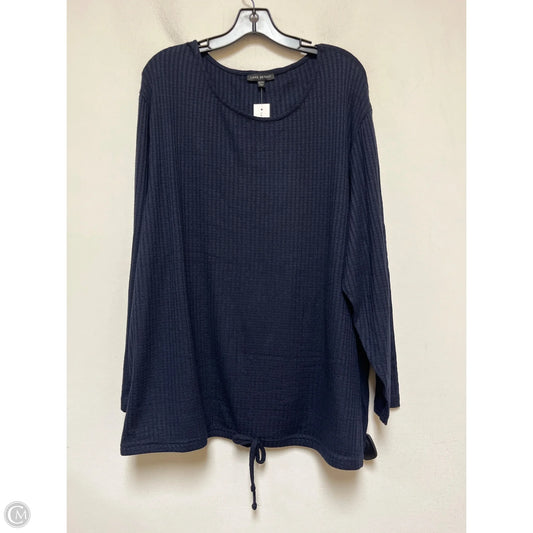 Top Long Sleeve By Lane Bryant In Navy, Size: 3x