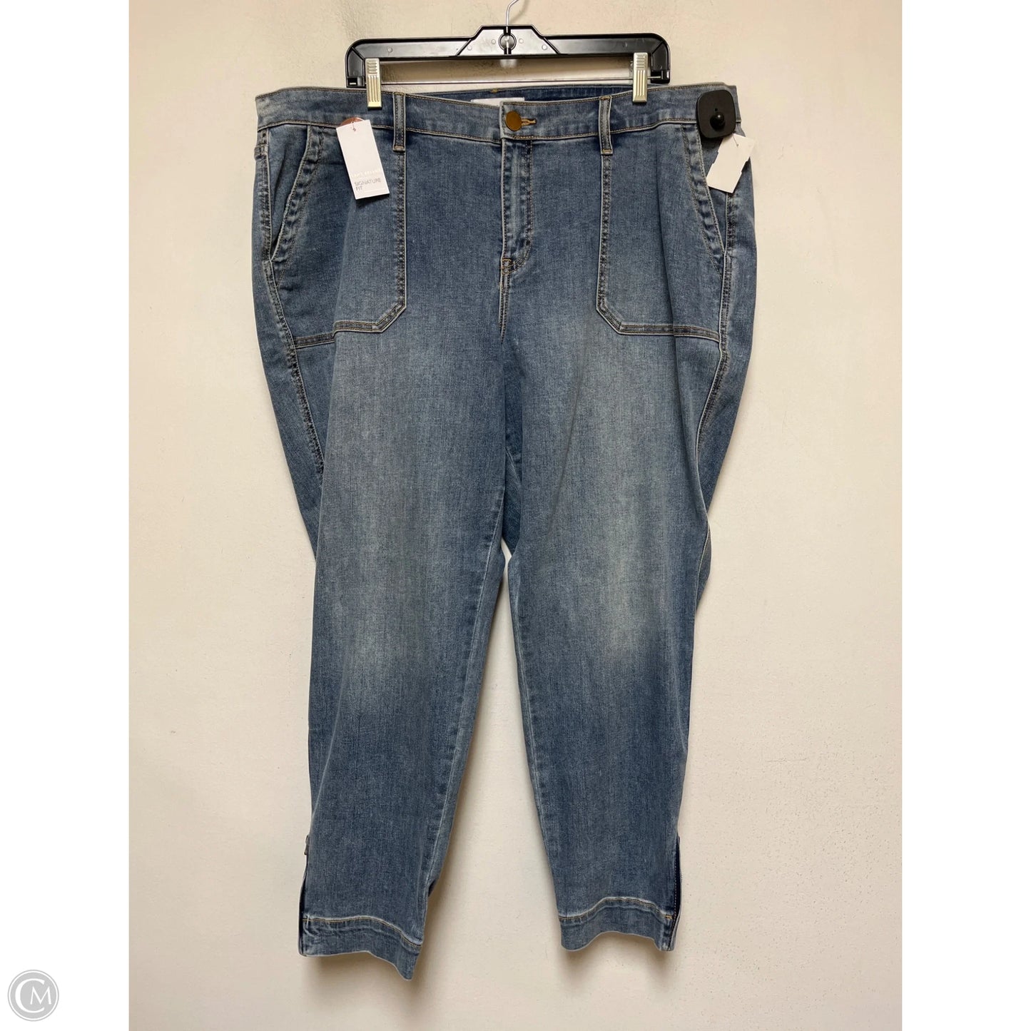 Jeans Straight By Lane Bryant In Blue Denim, Size: 18