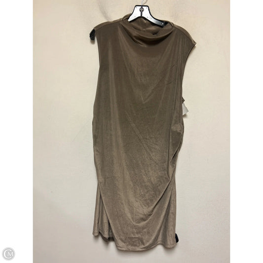 Dress Casual Midi By A New Day In Taupe, Size: 2x