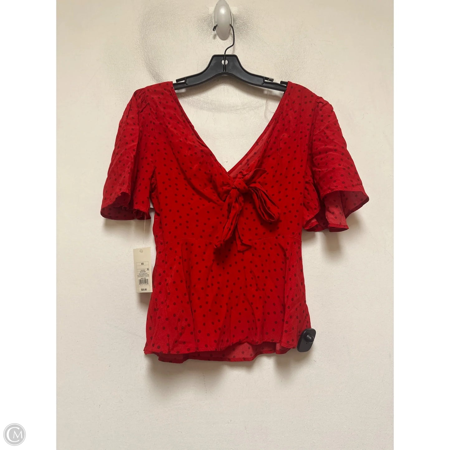 Top Short Sleeve By A New Day In Red, Size: Xs