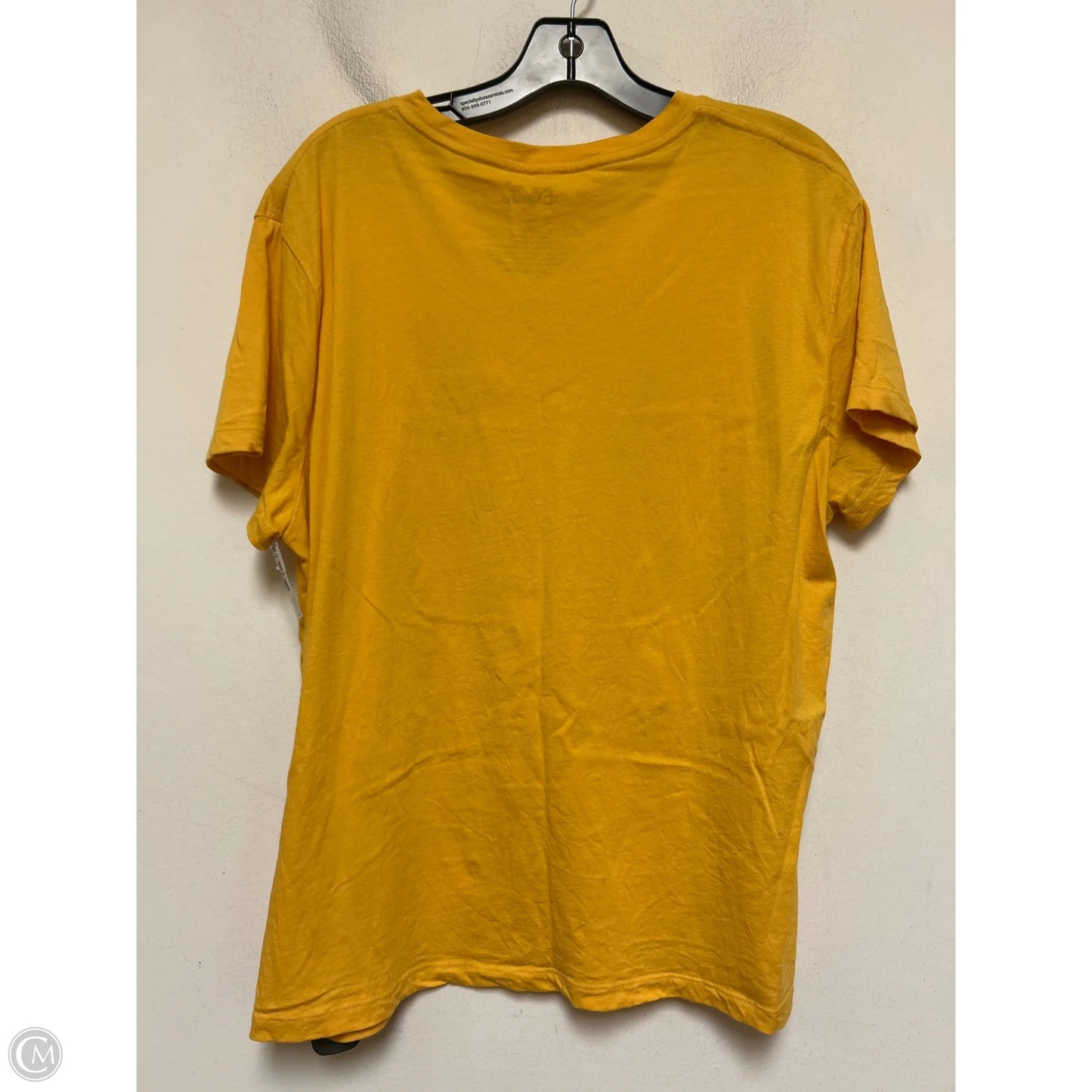 Top Short Sleeve By Walt Disney In Yellow, Size: 2x