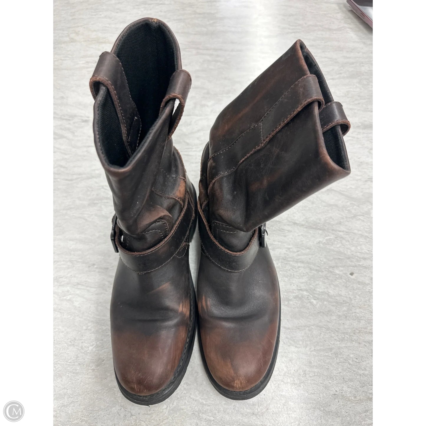 Boots Ankle Flats By Harley Davidson In Brown, Size: 9.5