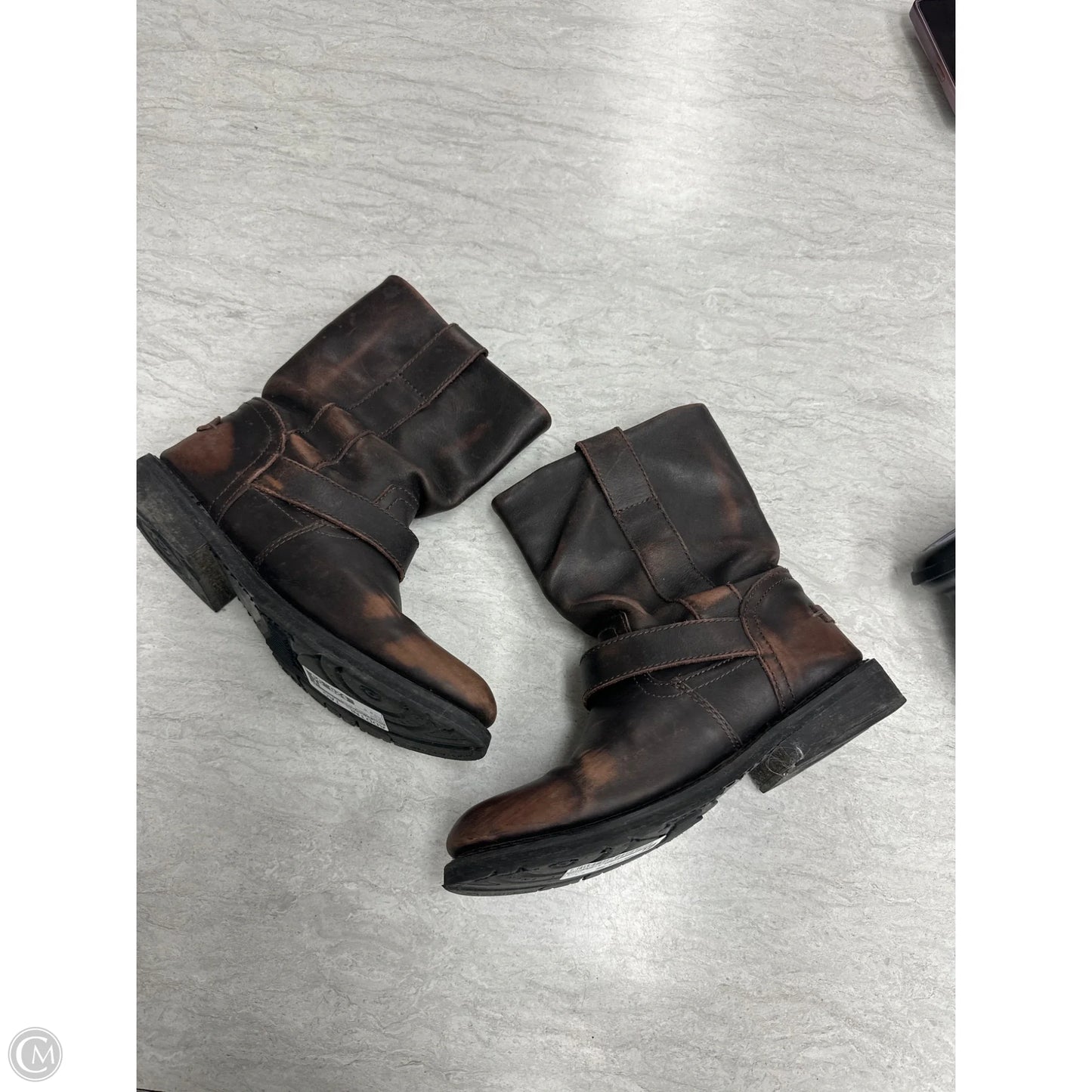 Boots Ankle Flats By Harley Davidson In Brown, Size: 9.5