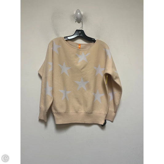 Sweater By Clothes Mentor In Tan & White, Size: L