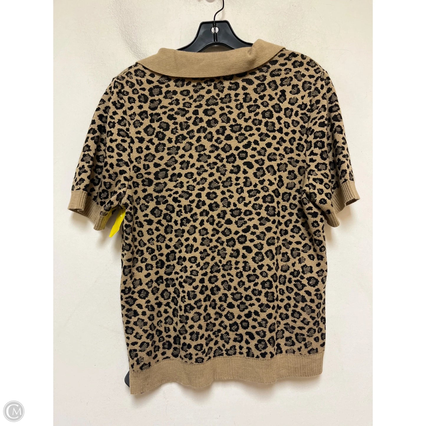 Top Short Sleeve By Anthropologie In Animal Print, Size: M
