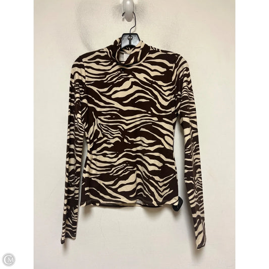 Top Long Sleeve By Reformation In Zebra Print, Size: S